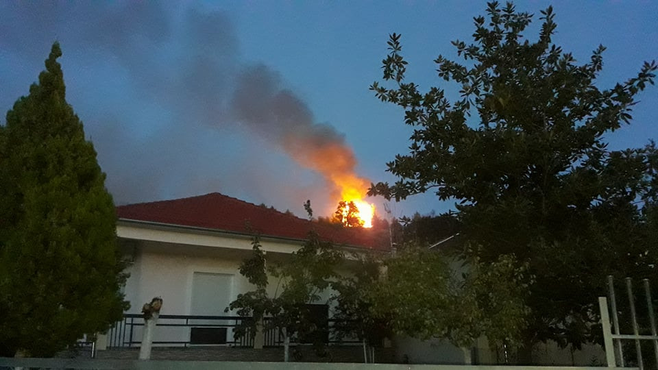 Καλαμπάκα: Φωτιά στην Βασιλική απειλεί σπίτια (εικόνες)